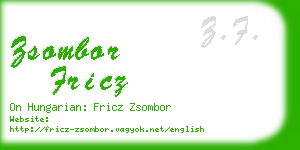zsombor fricz business card